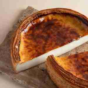 custard flan cut in half flo viennoiserie