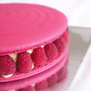 Raspberry lychee macaron gluten free